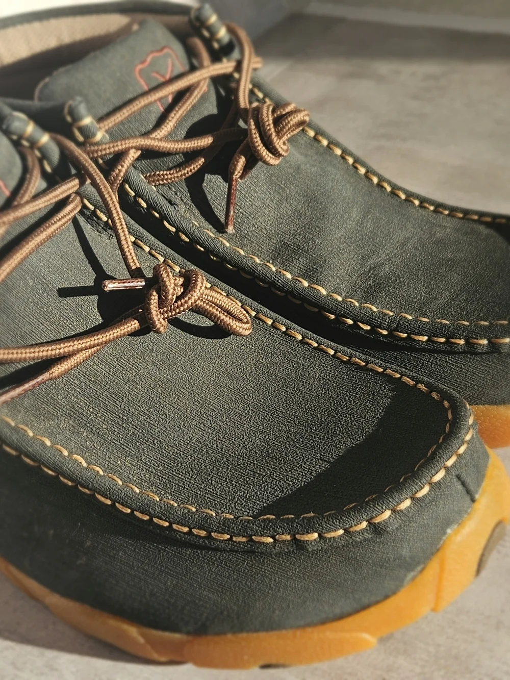 Twisted X Men’s Driving Mocs Leather Ankle Boots Charcoal Grey - 10 Wide